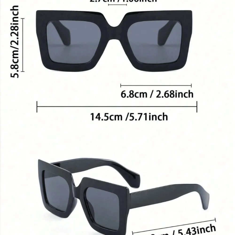 NEW Brown And Clear Oversized Fashion Glasses